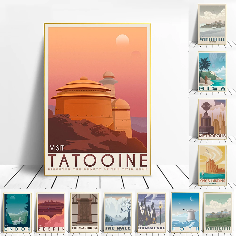 Tatooine Planet Hoth Print Vintage Art Painting Travel Movie Retro Posters Landscape Posters Wall Art Picture Home Decor Cuadros
Tatooine Planet Hoth Print Vintage Art Painting Travel Movie Retro Posters Landscape Posters Wall Art Picture Home Decor Cuadros