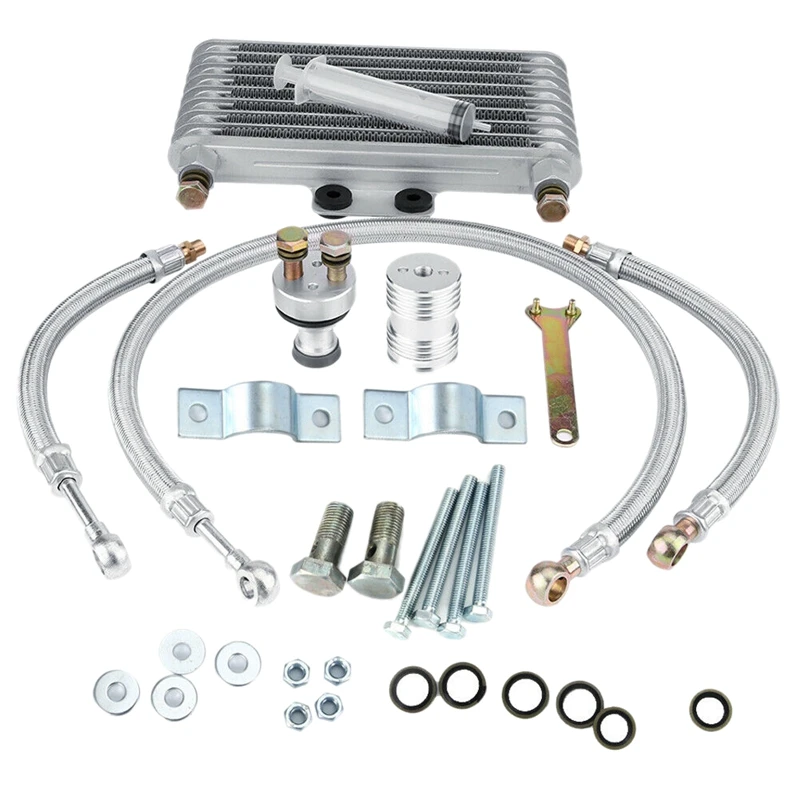 Motorcycle Engine Oil Cooler Cooling Radiator Kit 125Ml Aluminum Silver for Honda CB CG Engine
Motorcycle Engine Oil Cooler Cooling Radiator Kit 125Ml Aluminum Silver for Honda CB CG Engine
