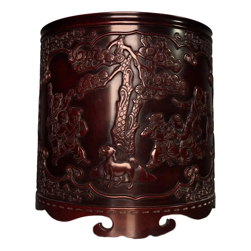 LaoJunLu Real Red Copper Jujube Skin Red Large Pen Holder Ornaments Imitation antique bronze masterpiece collection of 
LaoJunLu Real Red Copper Jujube Skin Red Large Pen Holder Ornaments Imitation antique bronze masterpiece collection of