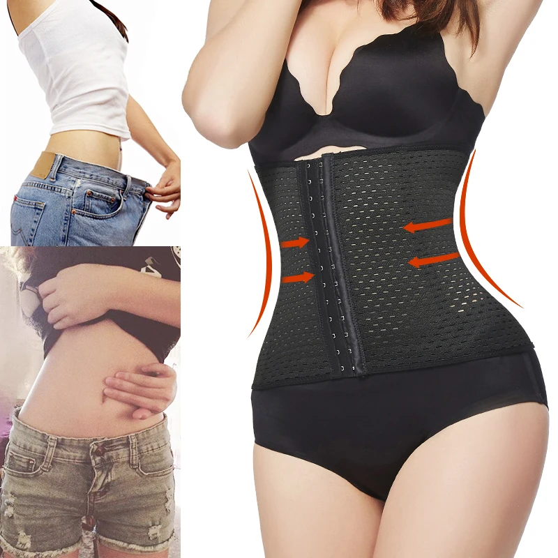 

Women Waist Cinchers Ladies Corset Shaper Band Body Building Front Buckle Three Breasted Dropship Support Corsage Modeling Strap