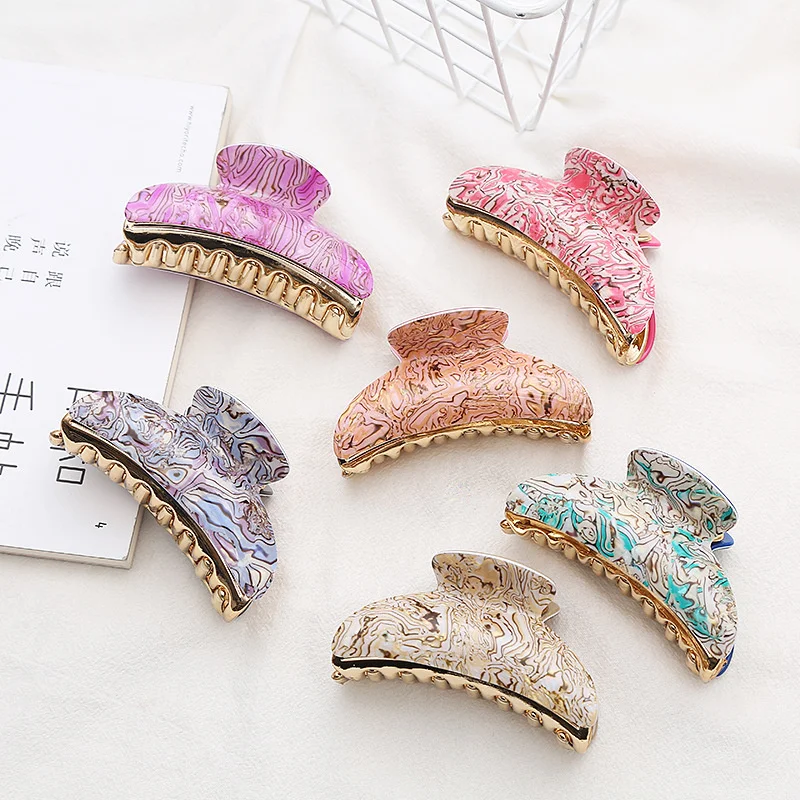 Acrylic Striped 2021 Hair clip Women hair clips New Brand For women as a gift hair claw
Acrylic Striped 2021 Hair clip Women hair clips New Brand For women as a gift hair claw