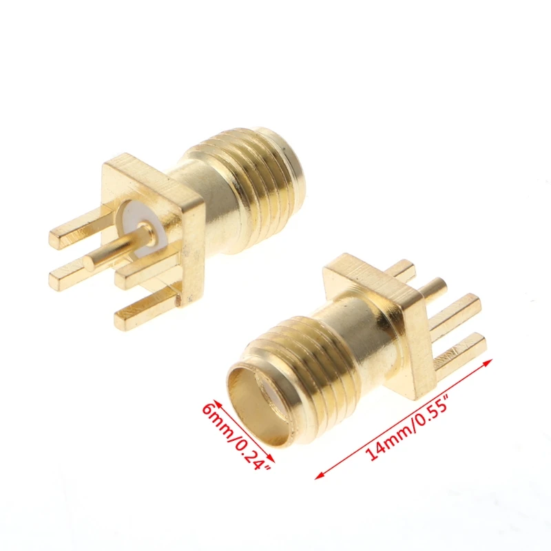 10 Pcs SMA Female Jack Solder Edge 1.6mm Space PCB Mount Straight RF Connector L4MF
10 Pcs SMA Female Jack Solder Edge 1.6mm Space PCB Mount Straight RF Connector L4MF