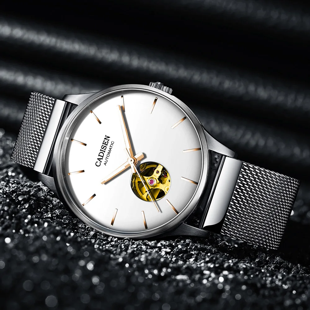 CADISEN Brand Luxury Men Automatic Mechanical Watch Men Sapphire 50M Waterproof Hollow Out Japan Movement Steel Mesh Wrist Watch
CADISEN Brand Luxury Men Automatic Mechanical Watch Men Sapphire 50M Waterproof Hollow Out Japan Movement Steel Mesh Wrist Watch