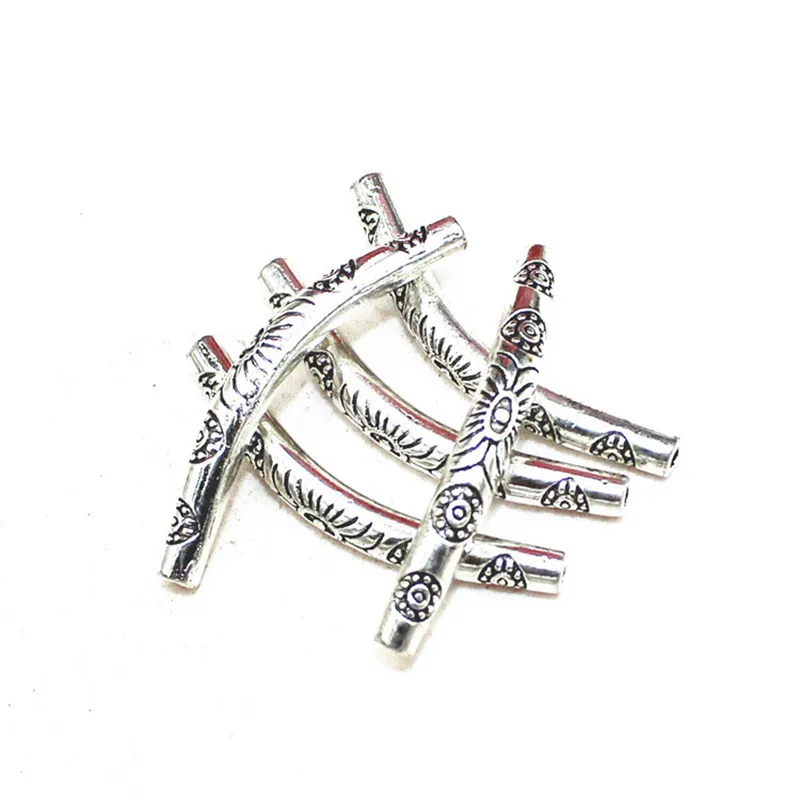 20pcs/lot 36x4.3mm Ancient Silver Metal Brass Bend Tube Round Curved Tube 2mm Hole Beads DIY Accessories For Jewelry Making
20pcs/lot 36x4.3mm Ancient Silver Metal Brass Bend Tube Round Curved Tube 2mm Hole Beads DIY Accessories For Jewelry Making