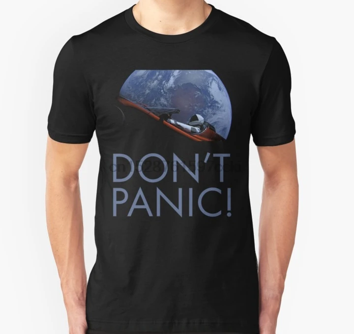 Мужская футболка Spacex DONT PANIC унисекс с принтом футболки топы | одежда