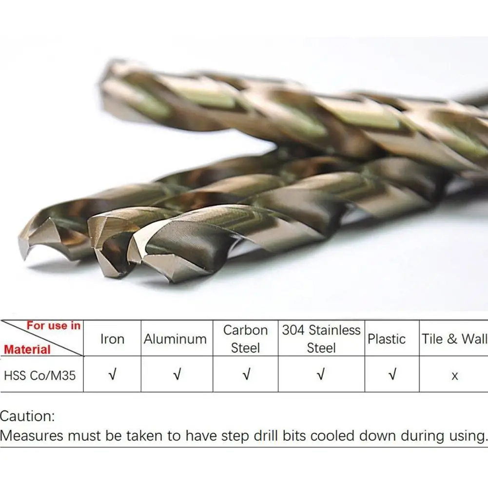 13/19/25pcs M35 Cobalt Drill Bit Set Jobber Length Twist Drill Bits With Metal Case for stainless Steel Wood Worker Accessories 
13/19/25pcs M35 Cobalt Drill Bit Set Jobber Length Twist Drill Bits With Metal Case for stainless Steel Wood Worker Accessories