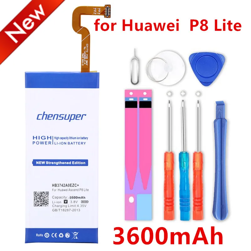 Chensuper 3600 мАч Новые поступления HB3742A0EZC + мобильный телефон аккумулятор для Huawei Ascend P8 Lite аккумулятор
Chensuper 3600 мАч Новые поступления HB3742A0EZC + мобильный телефон аккумулятор для Huawei Ascend P8 Lite аккумулятор