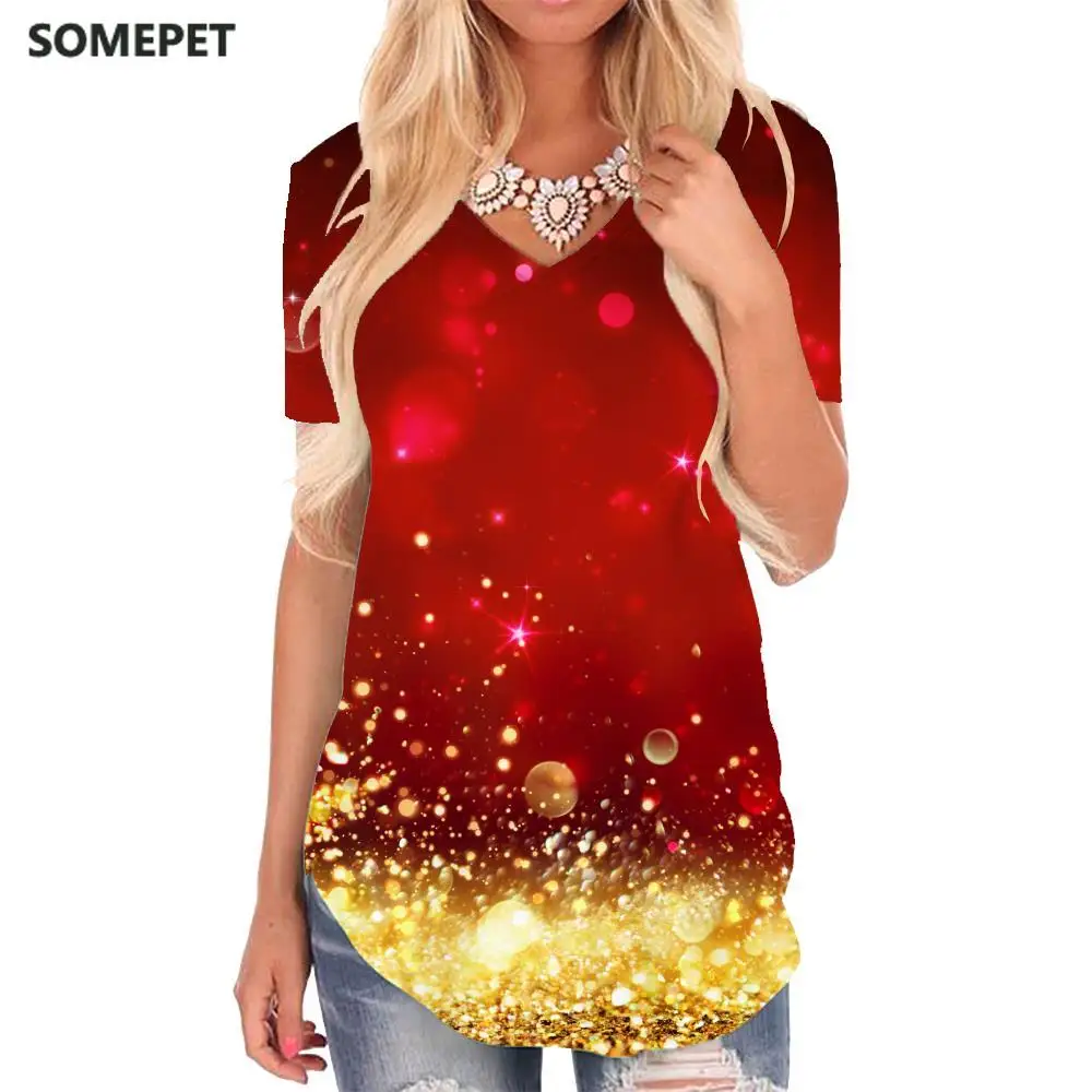 SOMEPET Christmas T-shirt women Christmas Tree T-shirts 3d Graphics V-neck Tshirt Psychedelic Funny T shirts Womens Clothing
SOMEPET Christmas T-shirt women Christmas Tree T-shirts 3d Graphics V-neck Tshirt Psychedelic Funny T shirts Womens Clothing