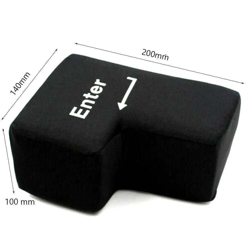 USB Big Enter Key Relieve Stress Plush Toy, Throw Table Pillow Toys Anti-Stress Relief Super Size Stuffer Accent Desktop