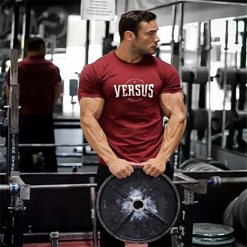 New Men Cotton Letter Print T-shirt Gyms Fitness Bodybuilding Casual Short Sleeve O-neck T-shirt Men Street Fashion Tees top
New Men Cotton Letter Print T-shirt Gyms Fitness Bodybuilding Casual Short Sleeve O-neck T-shirt Men Street Fashion Tees top