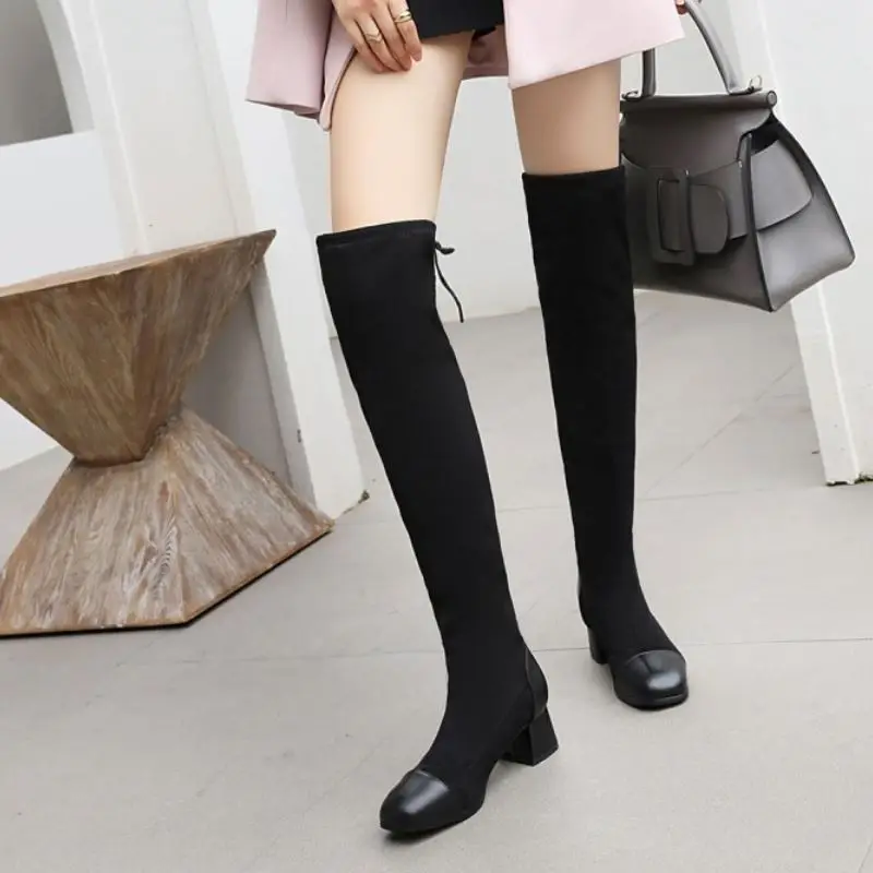 RIZABINA Plus Size 32-43 Women Over Knee Boots Patchwork Square Toe Woman Long Boots Fashion Cool Shoes Woman Footwear
RIZABINA Plus Size 32-43 Women Over Knee Boots Patchwork Square Toe Woman Long Boots Fashion Cool Shoes Woman Footwear