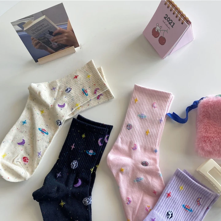 Candy Colors Medium Tube Socks Women Cotton Starry Sky Japanese Knee Stocking Girl Soft Sister Cartoon Cute Sports All-match
Candy Colors Medium Tube Socks Women Cotton Starry Sky Japanese Knee Stocking Girl Soft Sister Cartoon Cute Sports All-match