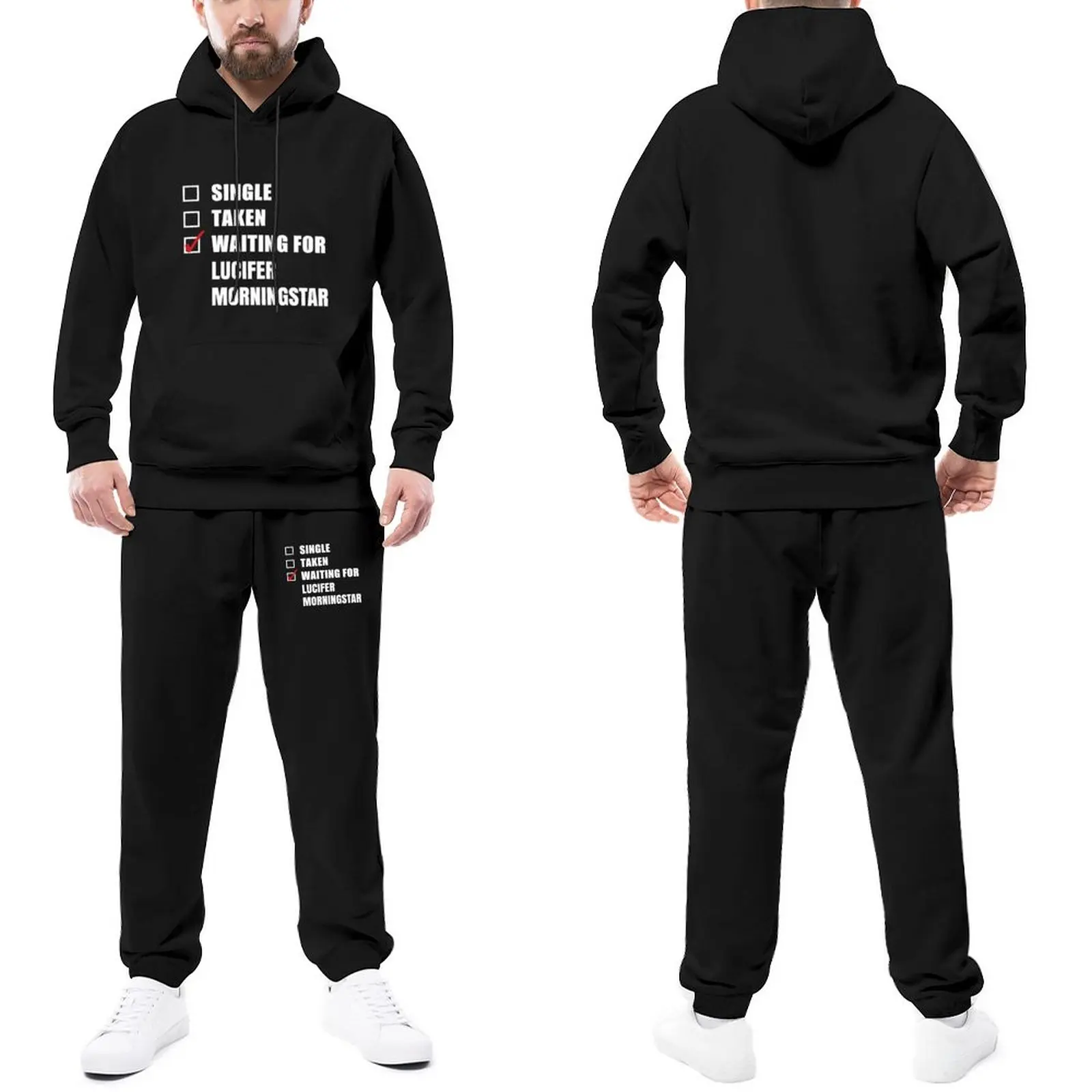 Lucifer Womens Tracksuit Set Waiting for Lucifer Morningstar Male Sweatsuits Hip Hop Sweatpants and Hoodie Set Spring
Lucifer Womens Tracksuit Set Waiting for Lucifer Morningstar Male Sweatsuits Hip Hop Sweatpants and Hoodie Set Spring