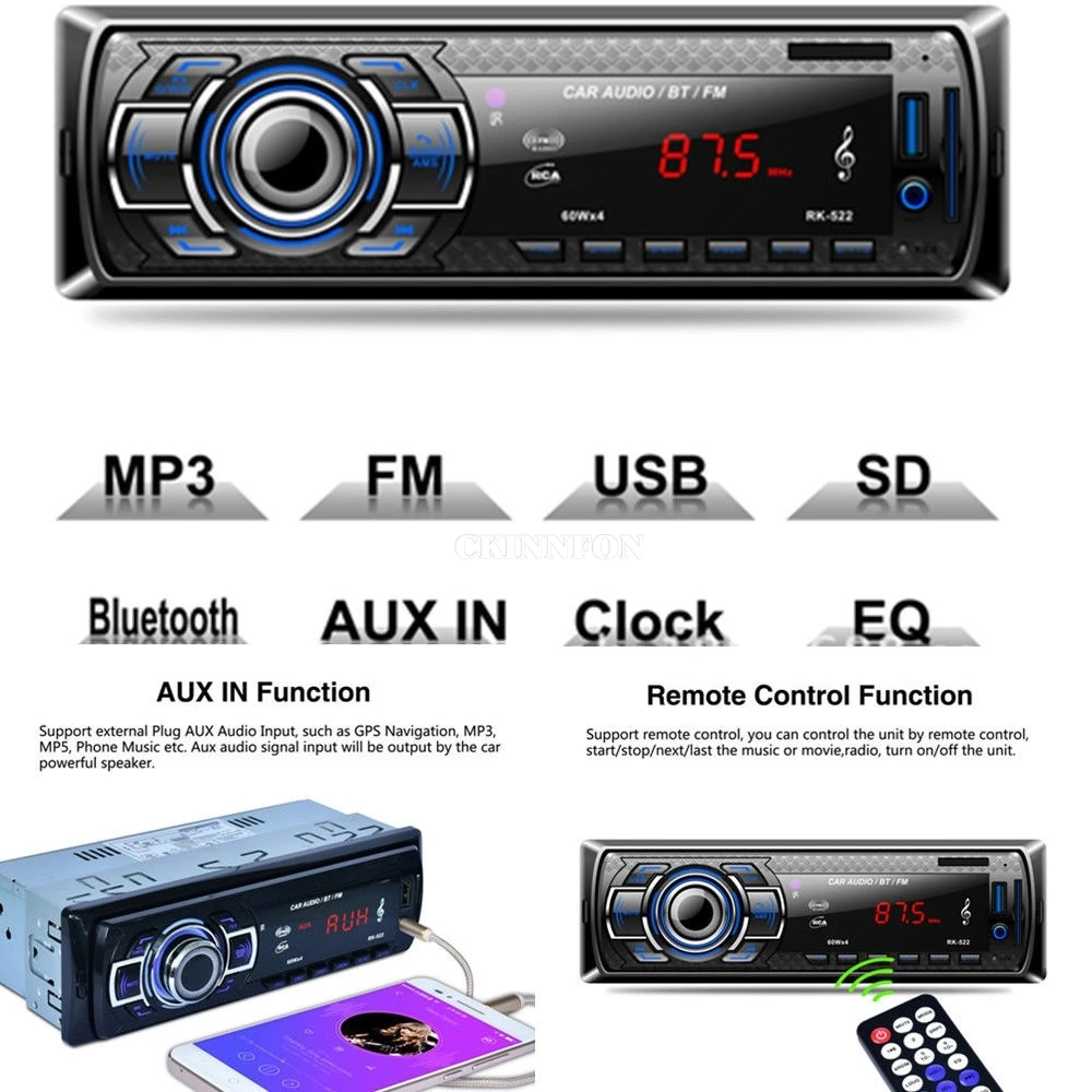 10 шт./лот автомобильные MP3 плеер Радио Bluetooth стерео головное устройство MP3/USB/SD/AUX-IN/FM в тире AUX RK-522 (Цвет: черный)
10 шт./лот автомобильные MP3 плеер Радио Bluetooth стерео головное устройство MP3/USB/SD/AUX-IN/FM в тире AUX RK-522 (Цвет: черный)
