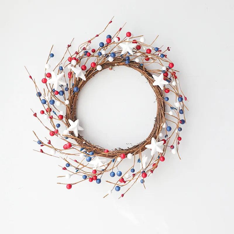 United States National Day Independence Day Garland Decoration Flag Berry Red Fruit Door Hanging Holiday Decoration
United States National Day Independence Day Garland Decoration Flag Berry Red Fruit Door Hanging Holiday Decoration