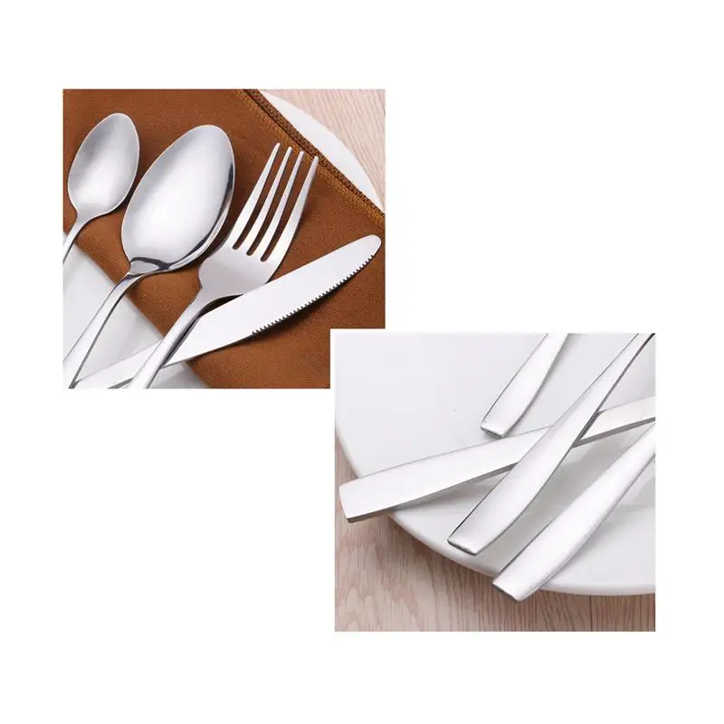 24pcs Flatware Set Stainless Steel Kitchen Cutlery Set Tableware Dinnerware Utensil Set with Wooden Case For Party Kitchen
24pcs Flatware Set Stainless Steel Kitchen Cutlery Set Tableware Dinnerware Utensil Set with Wooden Case For Party Kitchen