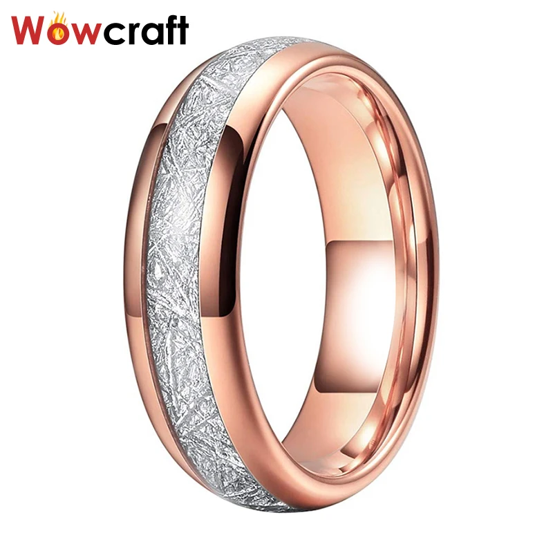 Rose Gold Tungsten 6mm White Meteorite Wedding Ring for Women Domed Band Polisehd Shiny Comfort Fit Engagement Rings
Rose Gold Tungsten 6mm White Meteorite Wedding Ring for Women Domed Band Polisehd Shiny Comfort Fit Engagement Rings