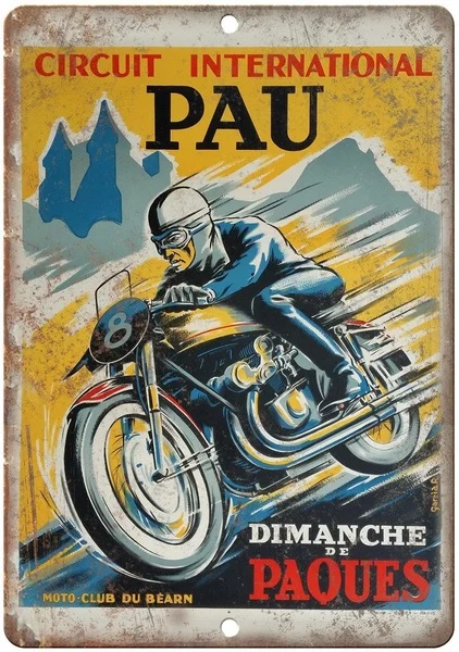 Circuit International PAU Tin Sign art wall decoration,vintage aluminum retro metal sign,iron painting vintage decoration sign
Circuit International PAU Tin Sign art wall decoration,vintage aluminum retro metal sign,iron painting vintage decoration sign