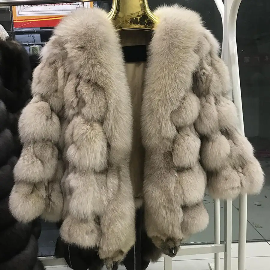 Natural Fur Jacket Real Fox Fur Coat Sheepskin Collar Winter Warm Thick Fur Overvoat Women High Quality Outwear
Natural Fur Jacket Real Fox Fur Coat Sheepskin Collar Winter Warm Thick Fur Overvoat Women High Quality Outwear