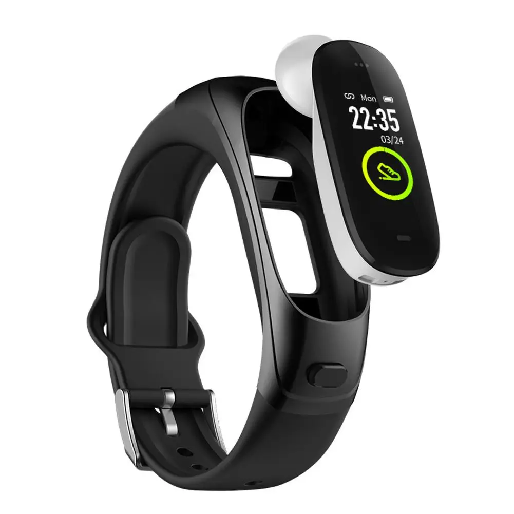 V08P Headset Smart Bracelet 2 in 1 Color Screen Wristband 0.96 Inch Heart Rate Blood Pressure Sports Earphone with Mic
V08P Headset Smart Bracelet 2 in 1 Color Screen Wristband 0.96 Inch Heart Rate Blood Pressure Sports Earphone with Mic