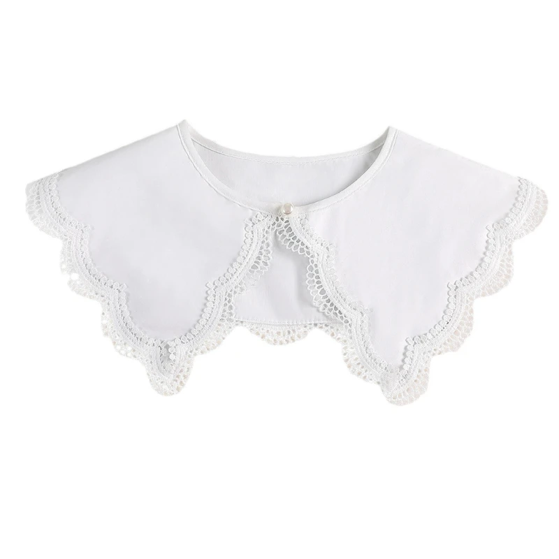 Women Cotton Lace Fake Collar Blouse Cloud Shoulder Doll Collar Detachable Shirt Collar Blouse Top Women Clothes
Women Cotton Lace Fake Collar Blouse Cloud Shoulder Doll Collar Detachable Shirt Collar Blouse Top Women Clothes