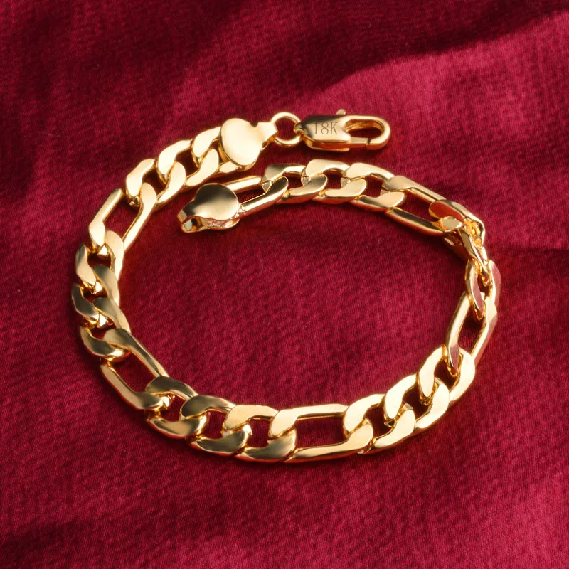 wholesale fashion 925 Stamp silver 18K Gold color 8MM men Women lady Bracelet charm wedding 20cm chain high quality jewelry
wholesale fashion 925 Stamp silver 18K Gold color 8MM men Women lady Bracelet charm wedding 20cm chain high quality jewelry