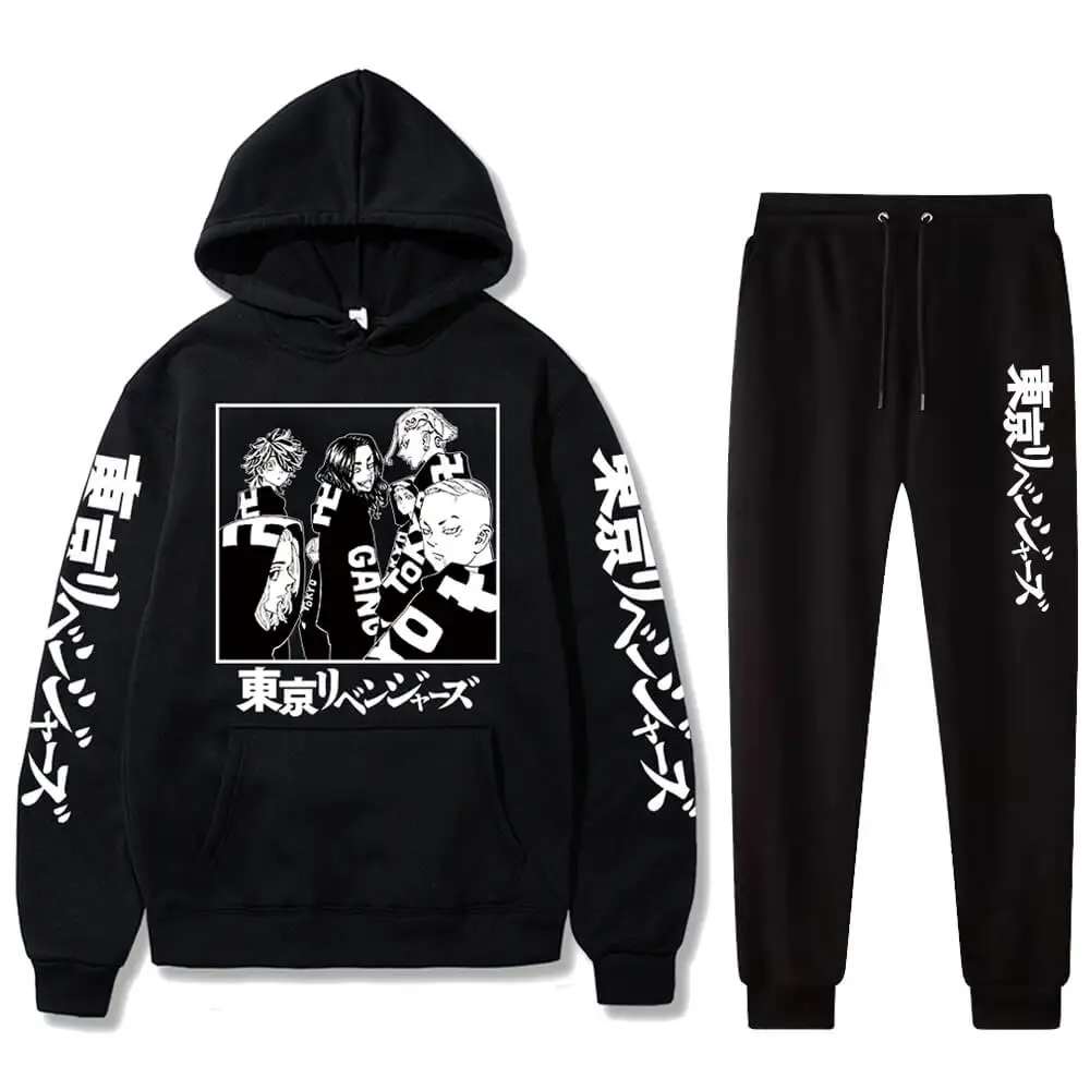 Hot Tokyo Revengers Hoodie Pants Men Women Harajuku Anime Tracksuits Casual Jogging Suits
Hot Tokyo Revengers Hoodie Pants Men Women Harajuku Anime Tracksuits Casual Jogging Suits