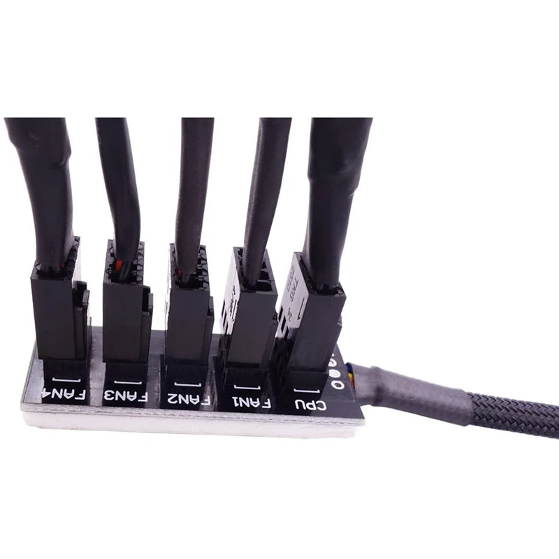 4-Pin PWM Fan Power Supply Cable 1 to 5 Hub Splitter Adapter for ATX 4-Pin/3-Pin Cooling Fans 3 Pack
4-Pin PWM Fan Power Supply Cable 1 to 5 Hub Splitter Adapter for ATX 4-Pin/3-Pin Cooling Fans 3 Pack