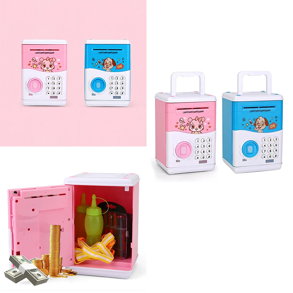 Portable Money Box Electronic Piggy Bank Fingerprint ATM Password Coin Money Saving Box ATM Bank Safe Box For Kids Children
Portable Money Box Electronic Piggy Bank Fingerprint ATM Password Coin Money Saving Box ATM Bank Safe Box For Kids Children