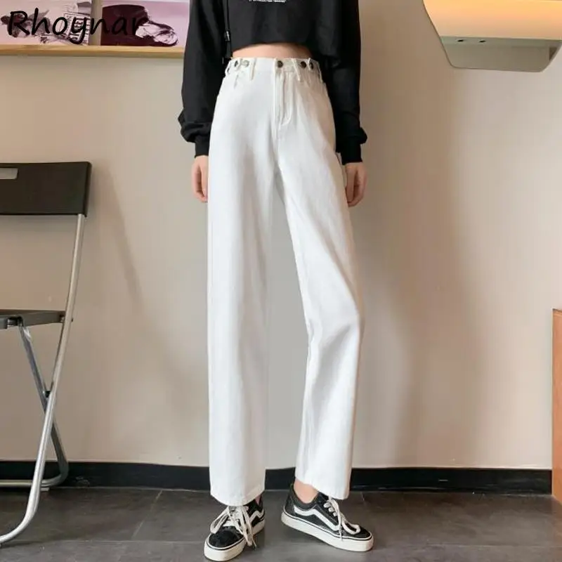 Jeans Women High Waist White Denim Loose Wide Leg Casual Korean Style Harajuku Fashion Beige Ins Pockets All-match Ladies Design
Jeans Women High Waist White Denim Loose Wide Leg Casual Korean Style Harajuku Fashion Beige Ins Pockets All-match Ladies Design