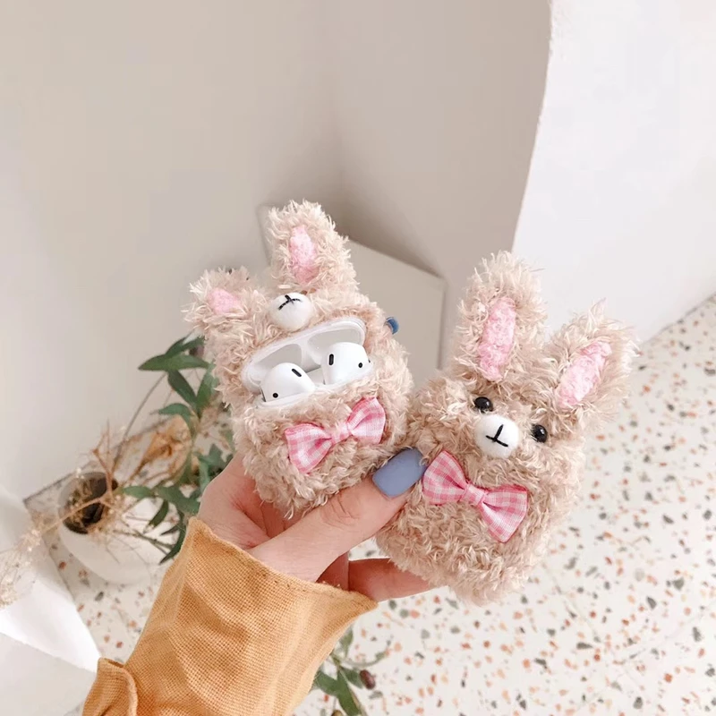 Luxury cute winter plush rabbit Cartoon Earphone Headset Accessories silicone case For Apple Airpods 1 2 Bluetooth cover
Luxury cute winter plush rabbit Cartoon Earphone Headset Accessories silicone case For Apple Airpods 1 2 Bluetooth cover