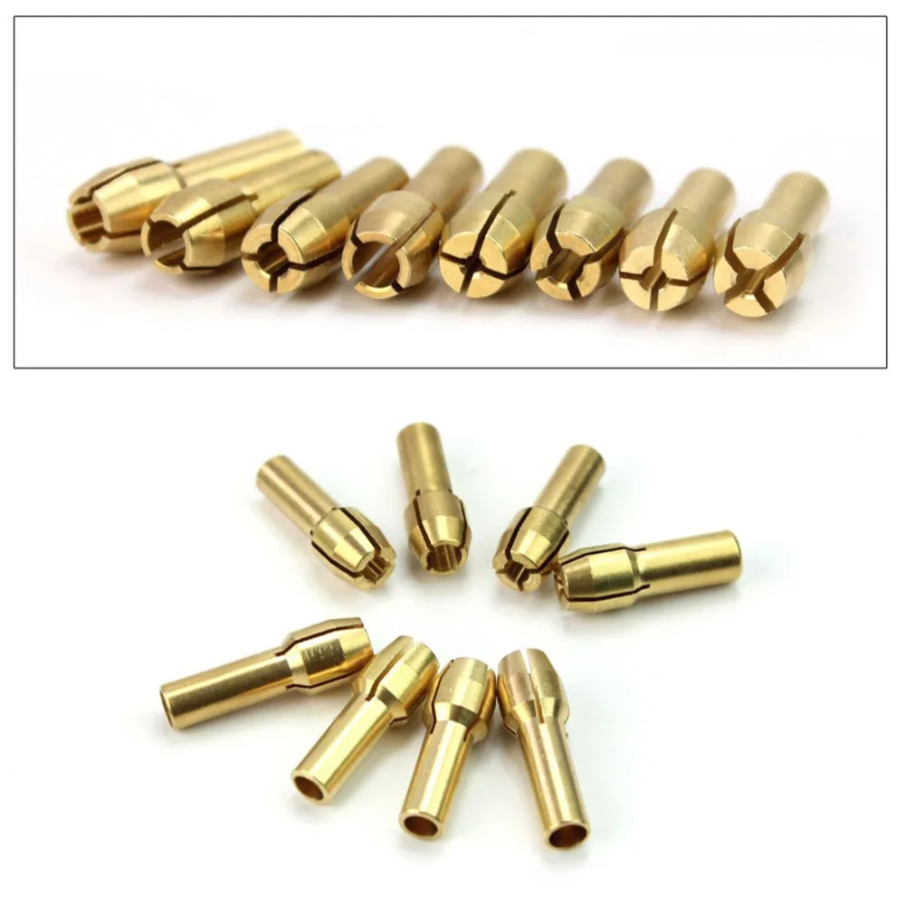 8pcs 1mm /1.6mm /2.3mm /3.2mm Brass Collet Rotary Tools (Golden) 
8pcs 1mm /1.6mm /2.3mm /3.2mm Brass Collet Rotary Tools (Golden)
