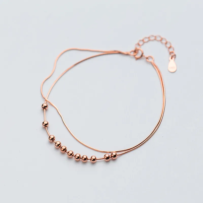 Classic Real 925 Sterling Silver Double Snake Chain Beads Bracelet For Women Party Trendy Accessories Fine Jewelry Gift
Classic Real 925 Sterling Silver Double Snake Chain Beads Bracelet For Women Party Trendy Accessories Fine Jewelry Gift