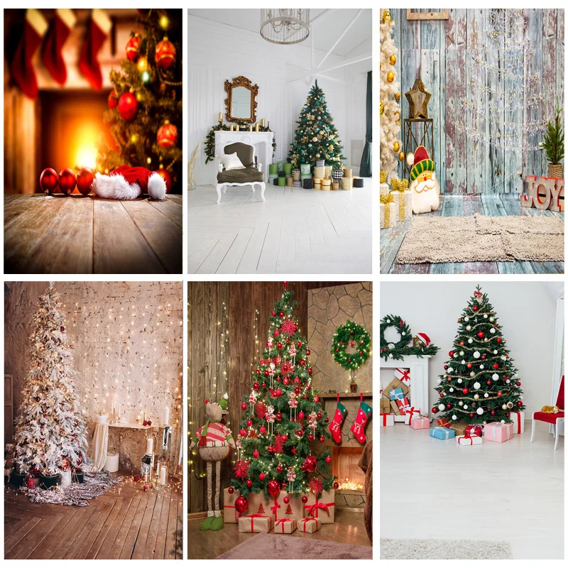 

ZHISUXI Christmas Indoor Photography Background Fireplace Children Portrait Backdrops For Photo Studio Props 21712 YXSD-12