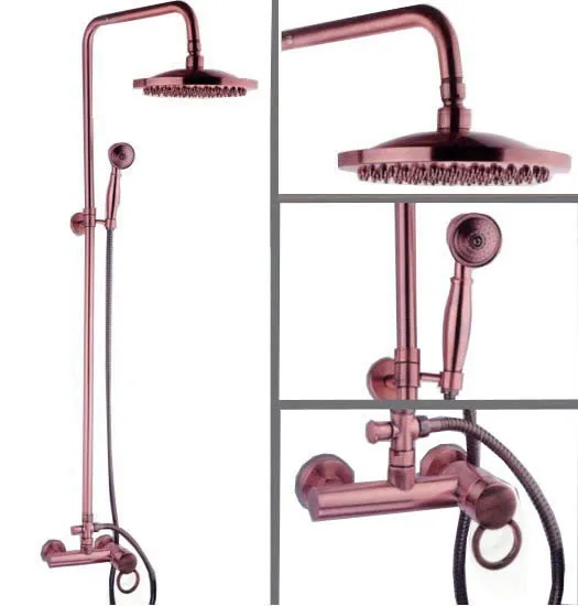 Antique Red Copper Wall Mounted 8 inch Rain Bathroom Rainfall Shower Faucet Set Single Handle Mixer Tap 2rg004
Antique Red Copper Wall Mounted 8 inch Rain Bathroom Rainfall Shower Faucet Set Single Handle Mixer Tap 2rg004