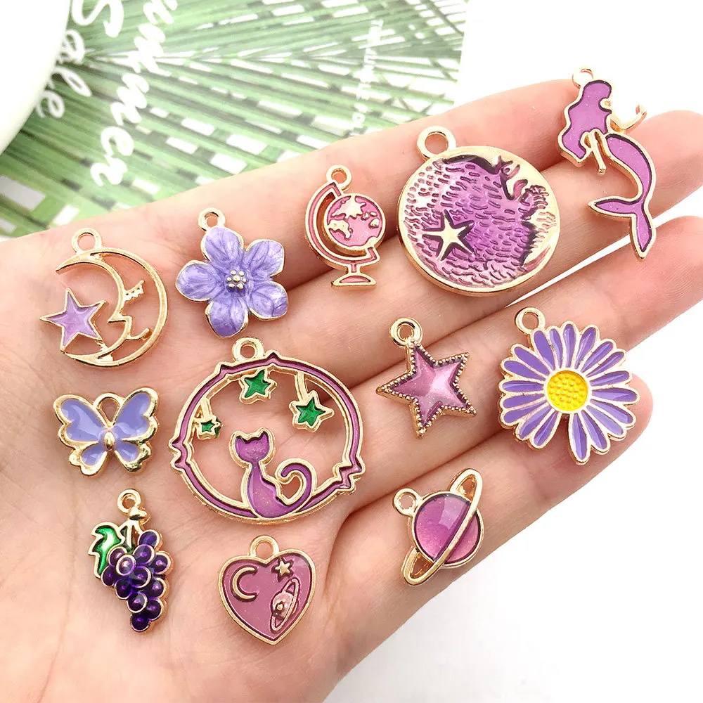 Mixed 10pcs Purple Mermaid Unicorn Moon Flowers Pendant Charms Diy Handmade Diy Necklace Earrings Keychain Jewelry Making
Mixed 10pcs Purple Mermaid Unicorn Moon Flowers Pendant Charms Diy Handmade Diy Necklace Earrings Keychain Jewelry Making