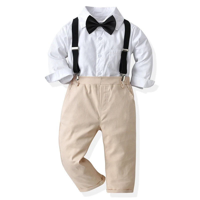 Autumn Baby Boys Clothes Suit Long Sleeve Bowtie White Shirt+Suspender Trousers Sets 4Pcs Toddler Kids Boys Gentleman Costume
Autumn Baby Boys Clothes Suit Long Sleeve Bowtie White Shirt+Suspender Trousers Sets 4Pcs Toddler Kids Boys Gentleman Costume