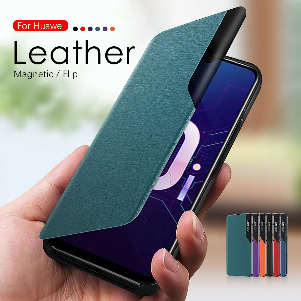 Чехол-книжка для Huawei Honor 20 Lite/20s/9a/9c/9s/10i/20i/Y6P/Y5P/Y7P 2020 кожаный | Мобильные телефоны и