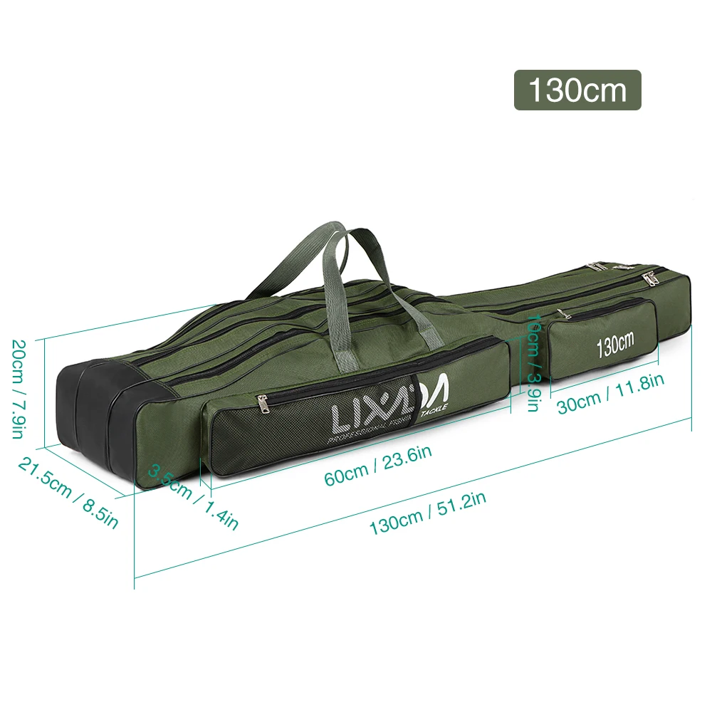 Lixada Fishing Bags Three Layers Fishing Bag Portable Folding Fishing Rod Reel Tackle Tool Carry Case Carrier Bag 130cm/150cm
Lixada Fishing Bags Three Layers Fishing Bag Portable Folding Fishing Rod Reel Tackle Tool Carry Case Carrier Bag 130cm/150cm
