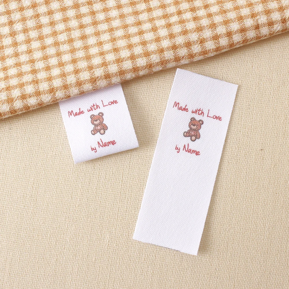 Made With Love, Sew On Label Tags, Personalized Tags, Crafts, DIY Gift, Cotton Fabric, Sewing Clothes, Fold tag (MD1038) 
Made With Love, Sew On Label Tags, Personalized Tags, Crafts, DIY Gift, Cotton Fabric, Sewing Clothes, Fold tag (MD1038)