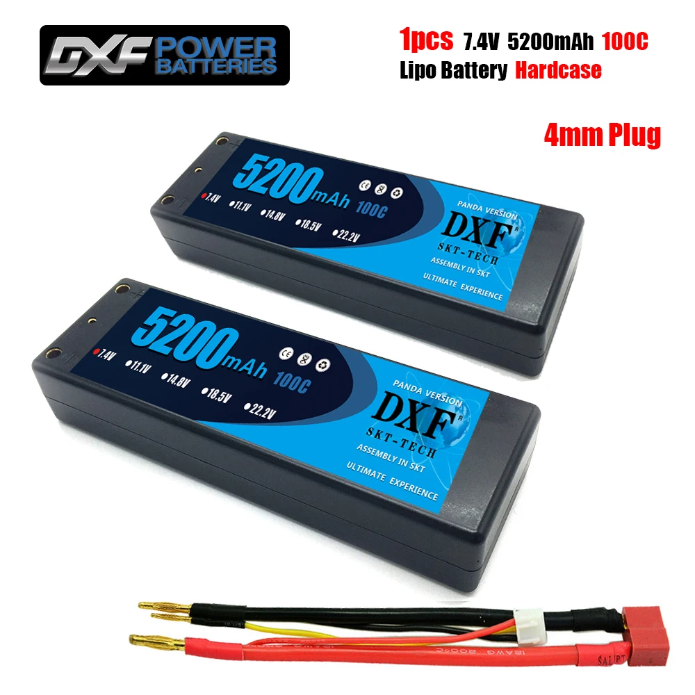 Аккумуляторная батарея DXF 5200 мач 4 мм Lipo 7,4 в c/200C 2S LiPo RC Battery Deans XT60 EC5 для радиоуправляемой машинки Evader BX, грузовика, трагги, багги-машинки, верто...
Аккумуляторная батарея DXF 5200 мач 4 мм Lipo 7,4 в c/200C 2S LiPo RC Battery Deans XT60 EC5 для радиоуправляемой машинки Evader BX, грузовика, трагги, багги-машинки, верто...