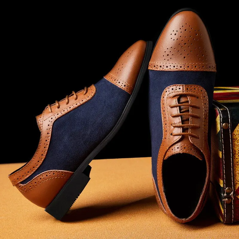 ERRFC Fashion Mens Blue Dress Shoes Lace Up Pointed Toe Business Leisure Mixed Color Office Career Trending Brogue Zapatos 38-48
ERRFC Fashion Mens Blue Dress Shoes Lace Up Pointed Toe Business Leisure Mixed Color Office Career Trending Brogue Zapatos 38-48