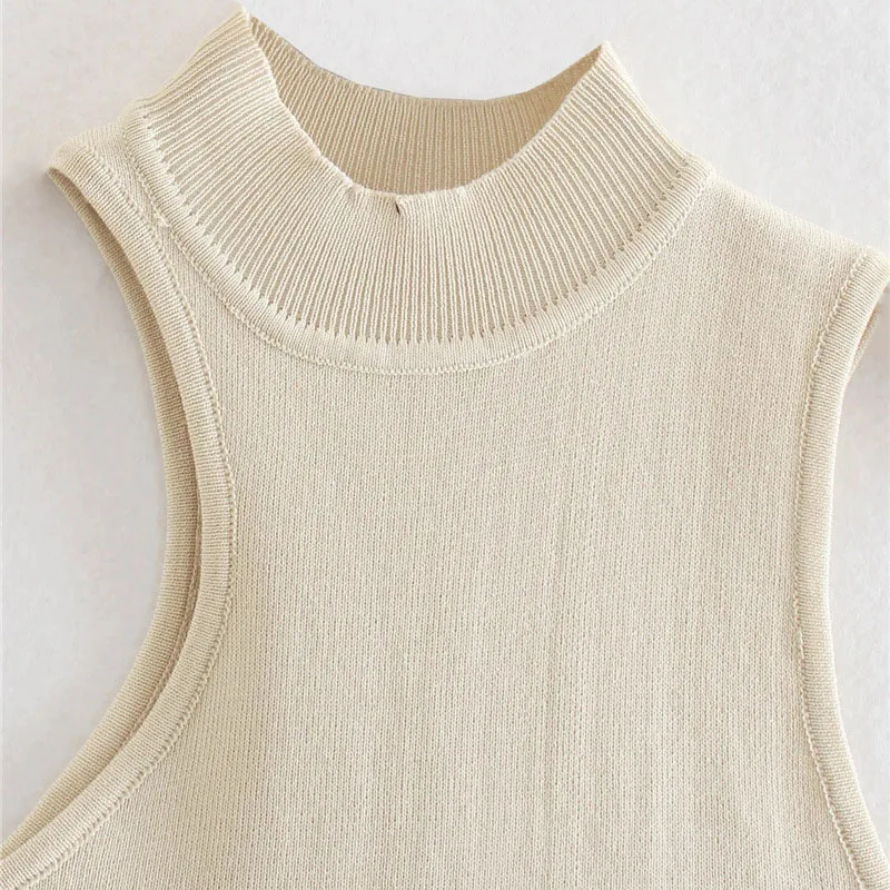 Women 2021 Sexy Fashion Asymmetry Fitted Knit Tank Tops Vintage High Neck Sleeveless Female Camis Mujer
Women 2021 Sexy Fashion Asymmetry Fitted Knit Tank Tops Vintage High Neck Sleeveless Female Camis Mujer