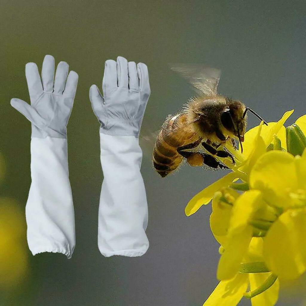 One Pair Beekeeping Gloves Protective Sleeves Breathable White Goatskin Cloth Protective Gloves For Apiculture Beekeeping Tool
One Pair Beekeeping Gloves Protective Sleeves Breathable White Goatskin Cloth Protective Gloves For Apiculture Beekeeping Tool