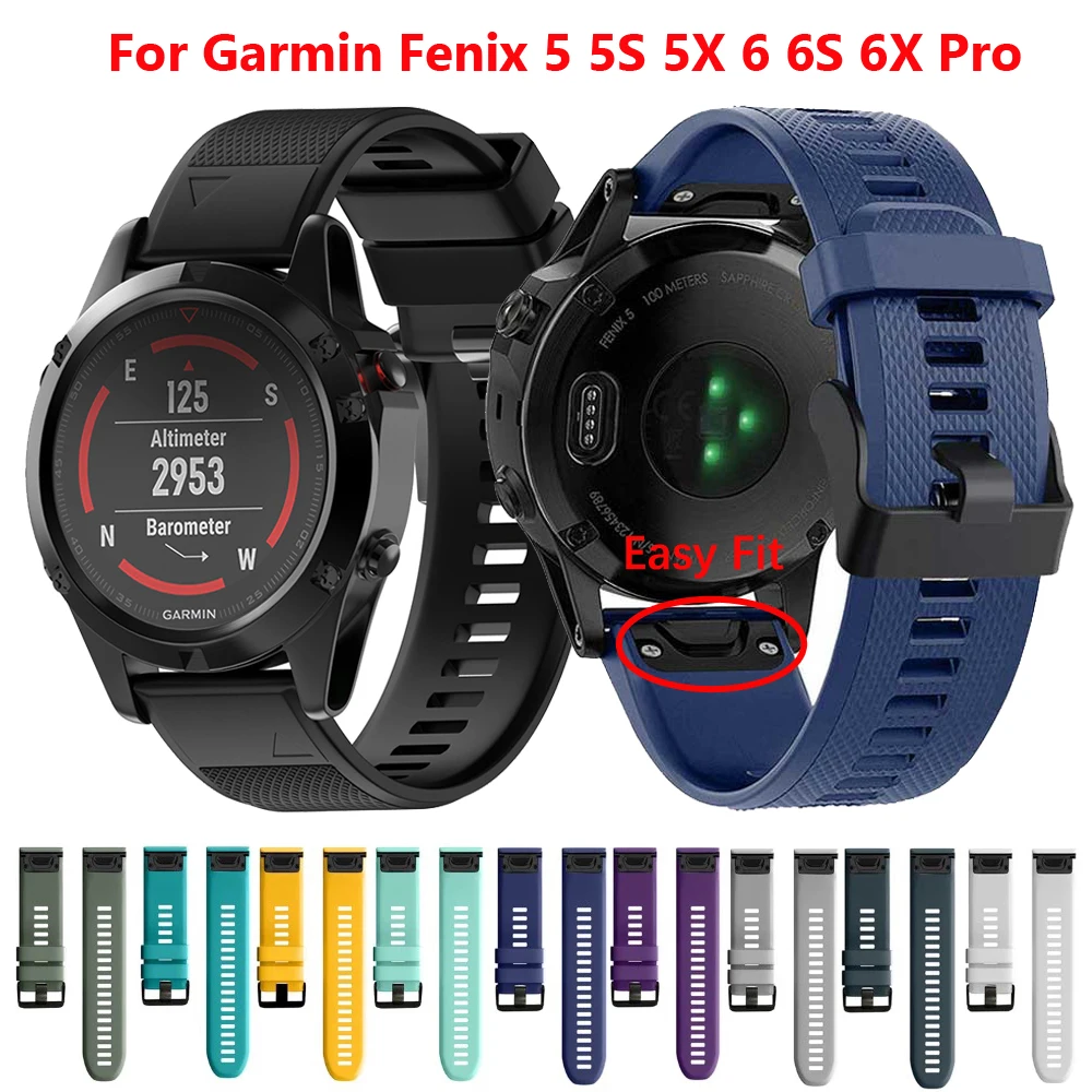 Силиконовый ремешок для наручных часов, браслет для Garmin Fenix 6X 6 6S Pro 7X 7 Easyfit Fenix 5 5X 5S Plus, 26 22 20 мм
Силиконовый ремешок для наручных часов, браслет для Garmin Fenix 6X 6 6S Pro 7X 7 Easyfit Fenix 5 5X 5S Plus, 26 22 20 мм