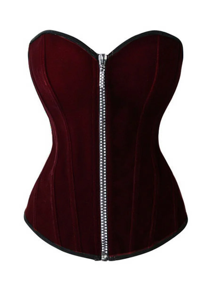 Sale Women Bustier Corset Sexy Body Shaping Vintage Zipper Overbust Purple Gothic Corselet Lace Up Tight Underwear Ladies Corset
Sale Women Bustier Corset Sexy Body Shaping Vintage Zipper Overbust Purple Gothic Corselet Lace Up Tight Underwear Ladies Corset
