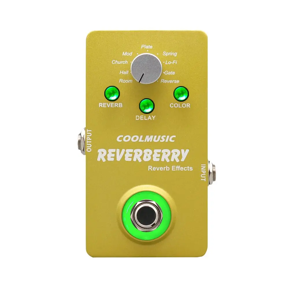 COOLMUSIC Digital Electric Guitar Reverb Pedal with 9 Reverb Effects True Bypass Professional Musical Instrument Accessories
COOLMUSIC Digital Electric Guitar Reverb Pedal with 9 Reverb Effects True Bypass Professional Musical Instrument Accessories
