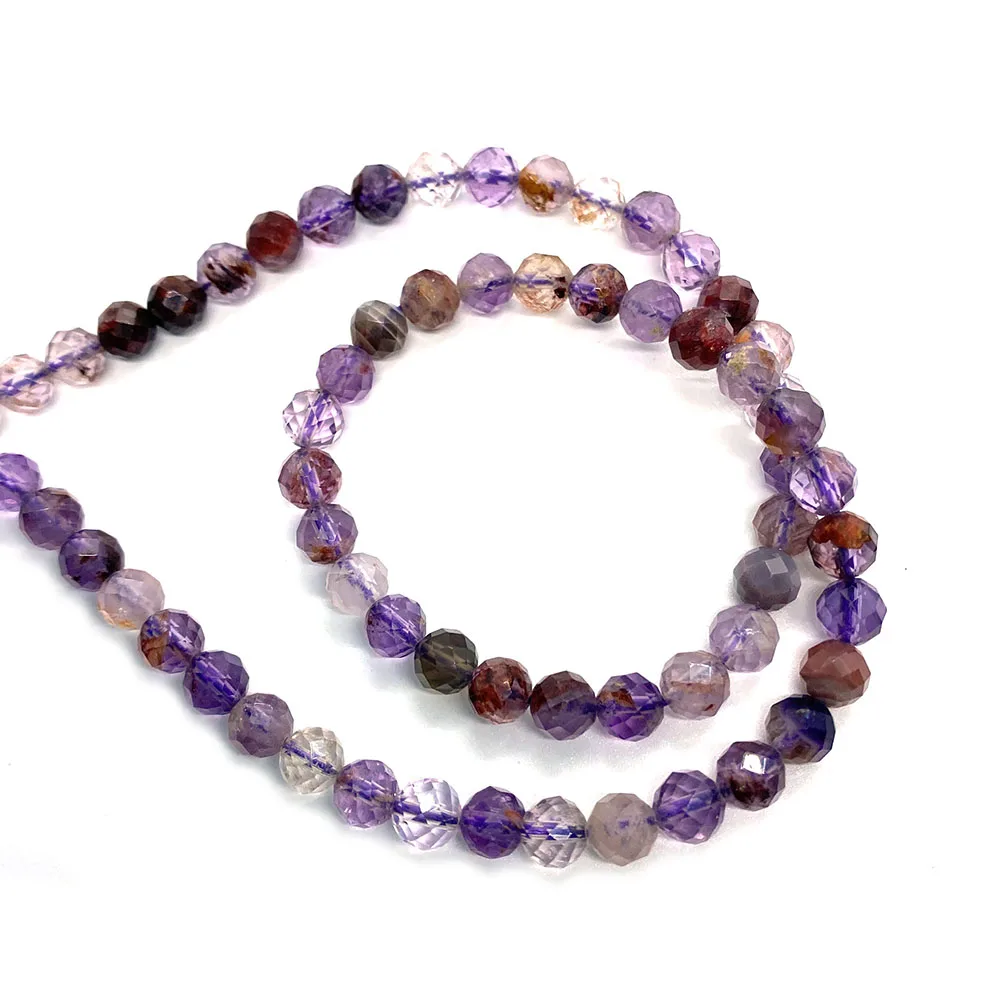 Purple Ghost Natural Stone Bead Faceted Round Loose Beads for Jewelry Making DIY Necklace Bracelet Earrings Accessories Supplies
Purple Ghost Natural Stone Bead Faceted Round Loose Beads for Jewelry Making DIY Necklace Bracelet Earrings Accessories Supplies