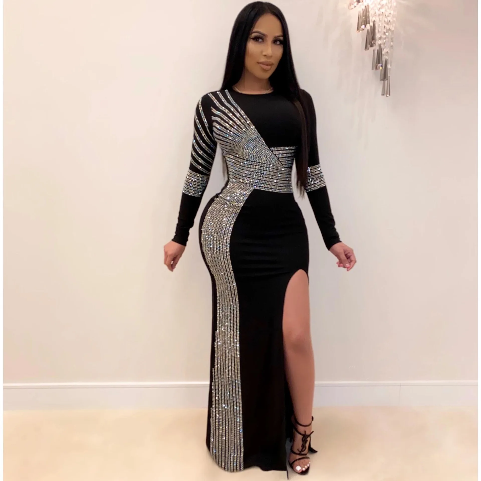 African Maxi Dresses For Women 2020 Black African Long Dress Sequins O-Neck Long Sleeves Daily Dress Evening Dress Party Dress
African Maxi Dresses For Women 2020 Black African Long Dress Sequins O-Neck Long Sleeves Daily Dress Evening Dress Party Dress