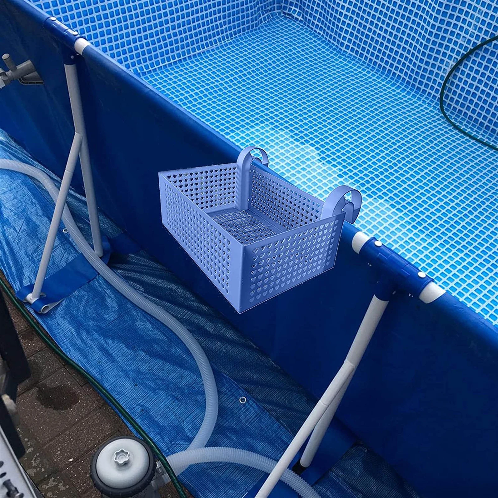 Hanging Pool Storage Basket for Organizer Swimming Pool Hanging Basket Drink Holder Storage Rack for Your Goggles Floats RE
Hanging Pool Storage Basket for Organizer Swimming Pool Hanging Basket Drink Holder Storage Rack for Your Goggles Floats RE